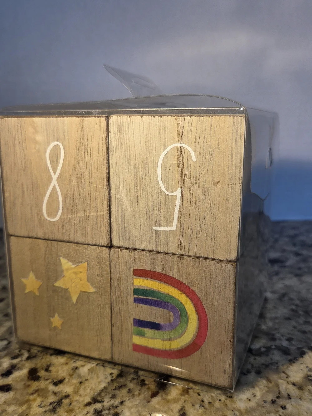 Rae Dunn Natural Wood Baby Milestone Blocks Holidays Years Months Weeks Days NEW